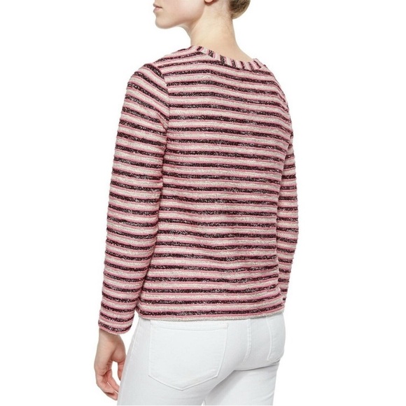Tory Burch Pink Striped Pullover Sweater - Picture 2 of 10